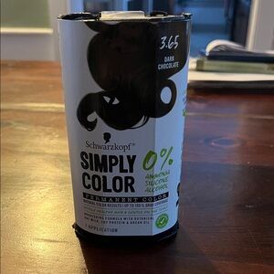Schwarzkopf Simply Color Permanent Hair Dye, Dark Chocolate, 3.64 Dark Chocolate